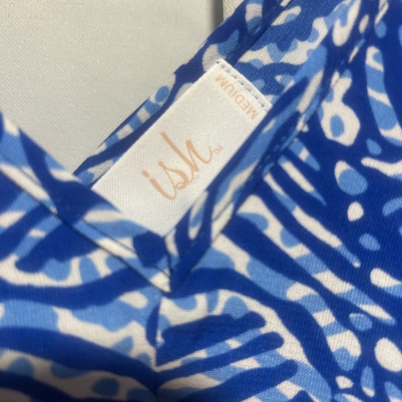 ISH Royal Blue Sequin Midi Sundress Sleeveless V-neck - Picture 3 of 4